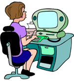 Εργαζόμενη σε ηλεκτρονικό υπολογιστή