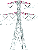 Πυλώνες μεταφοράς ηλεκτρικού ρεύματος.