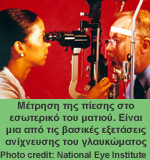 Γλαύκωμα: Μέτρηση της πίεσης στο εσωτερικό του ματιού